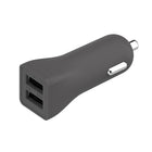 Chargeur allume-cigare USB Dual Tech de base - Charbon-Prévention de court-circuit