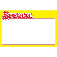 Affiche «Special», bordure jaune, 5,5 x 7 po, 100/paquet-Papier cartonné