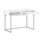 CorLiving - Bureau Auston à tirroir unique - Blanc-Étagère ouverte pour un rangement supplémentaire