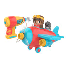Educational Insights - Conception & Drill® Bolt Buddies® Plan-Comprend : Jouet de perceuse électrique adapté aux enfants, sept boulons décoratifs, cinq pièces d'avion encêtables et figurines pilotes et copilotes. La perceuse nécessite 3 piles AAA (non incluses). Brevet de forage No. D929 837 des États-Unis