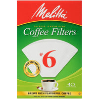 Melitta – Filtres à café, style cône, n° 6, paq./40-Idéal pour tout petit commerce ou bureau à domicile