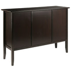 Winsome – Buffet Melba, fini café (23646)-Construit de bois massif et composite