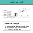 ShoppingAll - Chemin de câbles sous le bureau - Blanc - Lot de 2-Conception Confortable: Les détails de la conception du produit sont conçus avec précision : angle du fil de 70 degrés pour éviter les rayures, surface lisse recouverte de poudre pour protéger les fils, et conception radiale de 109 degrés pour accueillir plus d'objets