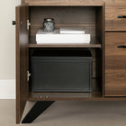 South Shore - Flam Bureau secretaire multifonctions Noyer naturel-Ce produit est fait en Amérique du Nord en Panneaux de particules laminés et MDF
