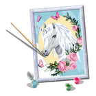 Ravensburger - CreArt Peinture par numéros licorne fleurie série D-Détente et soulagement du stress: La peinture est une activité apaisante qui réduit le stress et l'anxiété. CreArt est structuré de manière à pouvoir être interrompu à tout moment. 