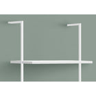 Monarch Specialties - 3687 72 po H Etagere Echelle - Blanc/Metal Blanc-Capacité de poids par étagère : 30 lb