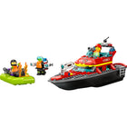 LEGO - City Le Bateau de Sauvetage des Pompiers - 144 pièces-L'ensemble de jeu comprend un bateau de pompiers et un hors-bord, plus 4 figurines
