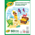 Crayola - Bloc à aquarelle et marqueurs, 60 pages-Comprend un bloc de papier blanc de 60 pages