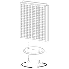 Azar Displays – Présentoir de comptoir à panneaux perforés, 20 x 16 po, rose translucide (700500-PNK)-Repose sur une base rotative de 12 po