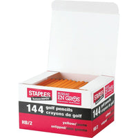 Staples – Crayons de golf, paquet de 144-Crayons pré-taillés qui sont prêts à être utilisés.