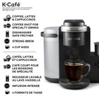 Keurig – Cafetière et machine à latte et cappuccino une tasse à la fois K-Café, charbon-Chauffe puis infuse en un seul processus simple. Pas besoin d'attendre qu'il chauffe avant de choisir votre taille de tasse.