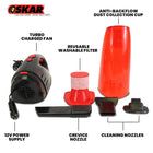Oskar - 12V Aspirateur à main automatique-Design rouge et noir attrayant