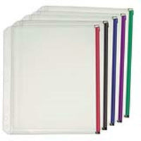 Cardinal® - Pochettes de reliures expansibles à glissière, 1/2 po, paq./5-Les pochettes sont expansibles à 1/2 po et ont une capacité de 100 feuilles de format lettre, notes ou autres articles