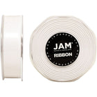 JAM PaperMD – Ruban satiné double face, 88 pouces de large x 25 verges, blanc, 2/paquet (807SAwh25g)-Idéal pour les emballages-cadeaux, les vêtements ou pour décorer ou attacher des bouteilles, des pots et des paniers-cadeaux