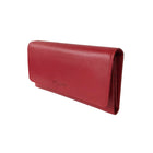 Club Rochelier -  Pochette pour femme avec chéquier et gousset - Rouge-27 fentes pour cartes de crédit