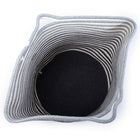 Truu Design - Panier de rangement avec poignées, 14.75 x 17", Blanc-Utilisation: ce panier est un organisateur de rangement supplémentaire pour vos serviettes, linge, magazines, jouets et de nombreux autres articles ménagers