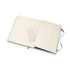 Moleskine – Carnet de la collection Classic, très grand format, ligné, bleu saphir, couverture rigide-La reliure collée se pose à plat