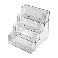 Eddie's - Porte-cartes de visite à 4 compartiments - 3,75 po l x 0,75 po P - 6 par paquet - transparent-Porte-cartes de visite