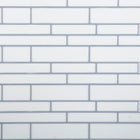 CTG Brands Multi Rectangular Wall Tile, 10" x 10", White, 6 Pack-Ensemble : livré dans une boîte de 6 feuillets de carreaux muraux de qualité supérieure, adaptés aux surfaces lisses et propres