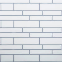 CTG Brands Multi Rectangular Wall Tile, 10" x 10", White, 6 Pack-Ensemble : livré dans une boîte de 6 feuillets de carreaux muraux de qualité supérieure, adaptés aux surfaces lisses et propres