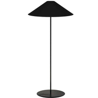 Dainolite - Lampe sur pied trapézoïdale transitionnelle Maine, 1 lumière, abat-jour noir-Noir