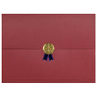 St. James - Porte-certificats/porte-documents - Sceau d'or avec ruban bleu - bourgogne - paquet de 5-Ajoutez une touche d'élégance, de cérémonie et de sincérité à l'attribution de reconnaissance