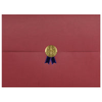 St. James - Porte-certificats/porte-documents - Sceau d'or avec ruban bleu - bourgogne - paquet de 5-Ajoutez une touche d'élégance, de cérémonie et de sincérité à l'attribution de reconnaissance
