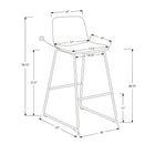 Monarch Specialties - 7754 Tabouret De Bar - Simili-Cuir Noir/Metal Noir-Dimensions du produit: 18 pouces L x 22 pouces P x 39,75 pouces H