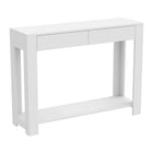 Safdie & Co. 40L Table Console - Blanche 2 Tirroirs 1 Étagère-Embellissez votre entrée, votre couloir ou votre salon avec cette console de style moderne.