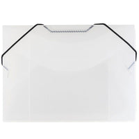 JAM Paper  - Étui pour fiches et CD avec fermeture à élastique, 5 1/2 x 7 1/2 x 3/8 po, transparent, paquet de 4-transparent