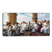 Designart – Toile imprimée de William Holman « May Morning on Magdalen College Tower » (PT5012-32-16)-Impression
