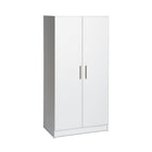 PrepacMC – Armoire-penderie Elite, 65 po, blanc-Bois composite stratifié de couleur blanche et de fabrication robuste en MDF