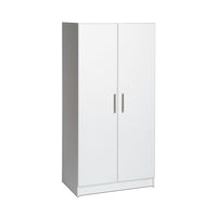 PrepacMC – Armoire-penderie Elite, 65 po, blanc-Bois composite stratifié de couleur blanche et de fabrication robuste en MDF