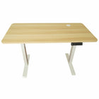 Uncaged Ergonomics - Bureau assis/debout électrique à hauteur réglable de 48" H Rise Up Essential - Naturel/Blanc-Le bureau debout électrique permet d'optimiser facilement votre posture lorsque vous êtes assis ou debout