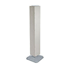 Azar Displays – Présentoir de plancher à panneaux perforés emboîtables, 60 x 8 x 8 po, blanc (703389-WHT)-Comprend une bande porte-affiche et repose sur une base carrée