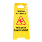 Johnny Vac – Écriteau bilingue "ATTENTION PLANCHER MOUILLÉ"  imprimé de chaque côté JS6111X2-Couleur : jaune