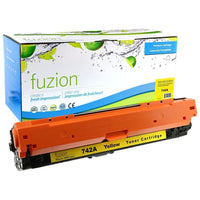 fuzion - HP 307A (CE742A) Cartouche De Toner Remanufacturée - Rendement Standard - Jaune-Couleur d'encre: Jaune