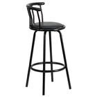 Flash Furniture – Tabouret de bar en vinyle avec dossier couronne, 30 po, noir-Conception à dossier couronne