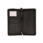 Designer Ashlin  Portefeuille de voyage zippé à blocage Rfid Monaco  Cuir végétalien  Noir-Zippered Closure offre un endroit sûr pour stocker