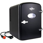Koolatron - Retro Portable 6 Canettes Thermoélectrique Mini Réfrigérateur Refroidisseur - 4 L / 4,2 qts - Noir-La glacière portable légère et compacte avec une étagère amovible a une capacité de 4,2 pintes (4 L)