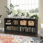 Bush Furniture - Petite bibliothèque à 2 tablettes Universal - ensemble de 2 - noir-Fabriquée aux États-Unis à partir de composants américains et importés