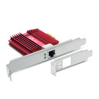 Adaptateur PCIe 10 Gigabit TP-Link TX401 avec support à profil bas et câble CAT6A-Compatibilité polyvalente - Avec une vitesse extrême et une latence ultra-faible, 10GBase-T est rétrocompatible avec Fast Ethernet et Gigabit Ethernet, négociant automatiquement entre les connexions à vitesse supérieure et inférieure.