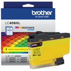Brother - LC406XLYS Cartouche d’encre jaune authentique à haut rendement-Intelligemment conçue pour fonctionner à l’unisson avec votre imprimante INKvestment Tank de Brother