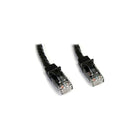 StarTech  Câble de raccordement sans crochet N6PATCH15BK Cat 6, 15 pi, noir-Deux connecteurs RJ-45 mâles assurent une connectivité transparente