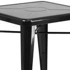 Flash Furniture – Ensemble avec table et 2 chaises empilables, intérieur/extérieur, métal, noir (CH31330230BK)-L'ensemble comprend une table et 2 chaises