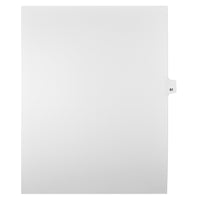 Markmaker - Intercalaires imprimes Legal, Blanc, 1/25th coupe, format lettre, sans trous, 25 tabs/PQT, 5 PQT/Boite, Numero 61-Intercalaires imprimes Legal