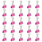 JAM PaperMD – Petites pinces relieuses, 3/4 po (19 mm), rose, 125/paquet-5