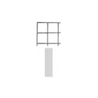 Wamaco - Panneau grillagé de 2 pi x 8 pi, chrome, paquet de 2-Solution idéale pour vitrine de commerçant, foire commerciale et présentoir multiusages