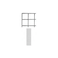 Wamaco - Panneau grillagé de 2 pi x 8 pi, chrome, paquet de 2-Solution idéale pour vitrine de commerçant, foire commerciale et présentoir multiusages