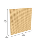 Flash Furniture - Panneau perfore polyvalent Bright Beginnings de systeme murale STEAM modulaire - 31,5"L x 31,5"H-Associe aux accessoires muraux STEAM pour des activites amusantes multifonctionnelles